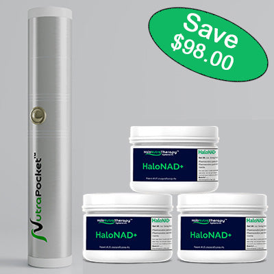 NutraPocket™ <BR>Device <B>$549</B> <BR>NAD+ $249 (3 months supply)