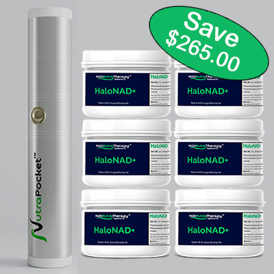 NutraPocket™ <BR>Device <B>$499</B> <BR>NAD+ $429 (6 months supply)
