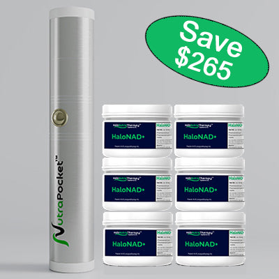 NutraPocket™ <BR>Device <B>$499</B> <BR>NAD+ $429 (6 months supply)